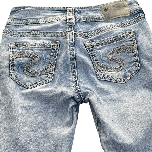 Silver Jeans ladies super stretch mid rise baby boot size 26/31 - Picture 5 of 11